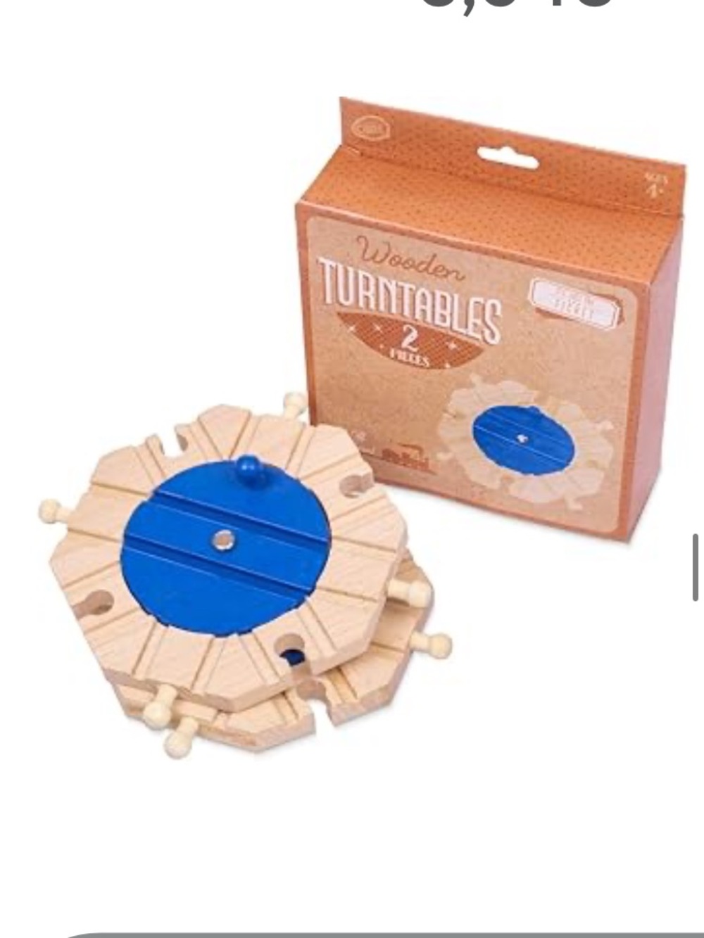 Wooden Turntables Building Set - Blue and Natural
